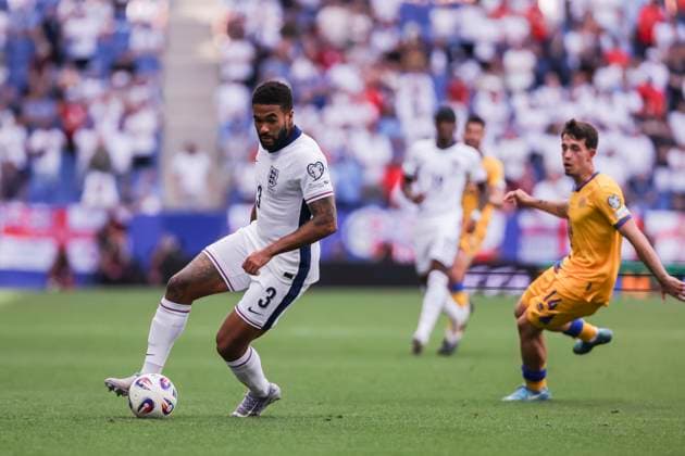 June 7, 2025, Cornella, Barcelona, SPAIN: Reece James of England in action during the UEFA European Qualifiers Grp K MD3, match between Andorra and England at RCDE Stadium on June 07, 2025 in Cornella, Barcelona, Spain. Cornella SPAIN - ZUMAa181 20250607_zaa_a181_149 Copyright: xJavierxBorregox