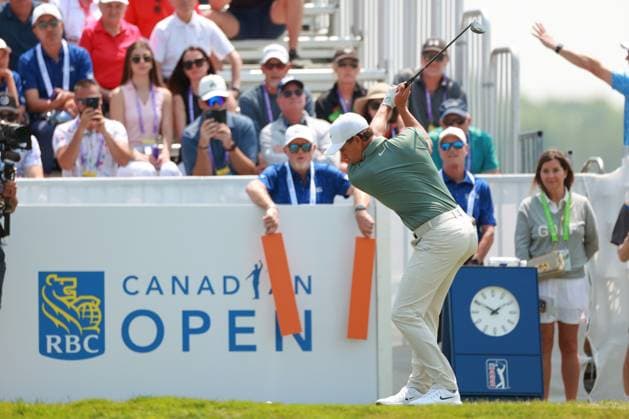 RBC Canadian Open 2025 at TPC Toronto at Osprey Valley CALEDON, ONTARIO - JUNE 07: Cameron Champ of Sacramento, California hits from the 1st tee during the third round of the RBC Canadian Open 2025 at TPC Toronto at Osprey Valley on June 07, 2025 in Caledon, Ontario, Canada. Caledon Ontario United States  Copyright: xAmyxLemusx originalFilename:lemus-rbccanad250607_npQwN.jpg