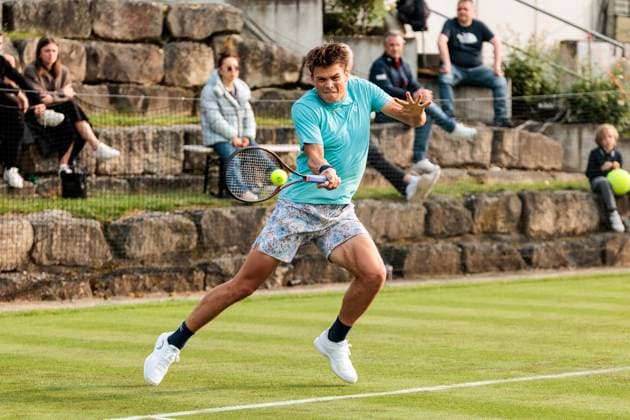 BOSS OPEN ATP250 07 06 2025 Patrick Zahraj GER in match against Marton Fucsovics HUN BOSS OPEN ATP250 Stuttgart, Tennisclub Weissenhof on 07 06 2025 Copyright: xBEAUTIFULxSPORTS Wunderlx