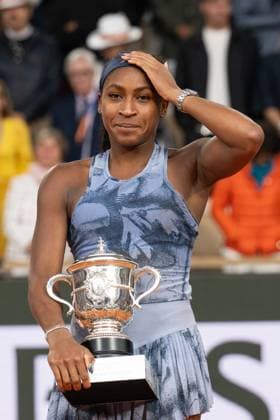 Roland Garros 2025 Final Women s LZ Coco Gauff with the trophy during the Roland Garros 2025 tournament on June 7, 2025 in Paris, France. Photo by Laurent Zabulon ABACAPRESS.COM Paris  Copyright: xZabulonxLaurent ABACAx
