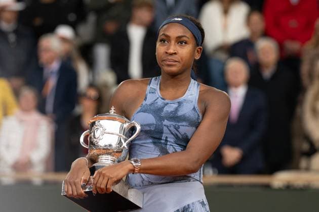 Roland Garros 2025 Final Women s LZ Coco Gauff with the trophy during the Roland Garros 2025 tournament on June 7, 2025 in Paris, France. Photo by Laurent Zabulon ABACAPRESS.COM Paris  Copyright: xZabulonxLaurent ABACAx
