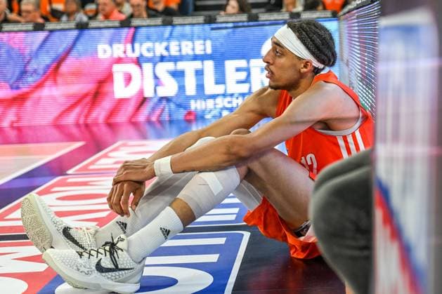 GER, BBL, Playoffs, ratiopharm Ulm vs FIT One Würzburg Baskets 07 06 2025, ratiopharm arena, Neu Ulm, GER, BBL, Playoffs, ratiopharm Ulm vs FIT One Würzburg Baskets, in the picture Noa Essengue Ulm, 12 after a foul nordphotoxGmbHx xHafner nph00200