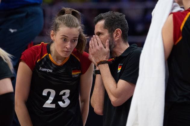 Germany vs Brazil RIO DE JANEIRO, RJ - 07.06.2025: GERMANY VS BRAZIL - Sarah Straube (GER), Giulio Cesare Bregoli (GER), during a match valid for the Volleyball Nations League (VNL), held on June 7, 2025, at the Maracanazinho gym, in Rio de Janeiro, RJ, Brazil. (Photo: Renato Assis Fotoarena) x2750387x  RenatoxAssis