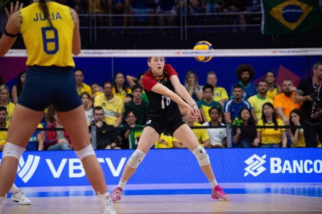 Germany vs Brazil RIO DE JANEIRO, RJ - 07.06.2025: GERMANY VS BRAZIL - Leana Grozer (GER), during a match valid for the Volleyball Nations League (VNL), held on June 7, 2025, at the Maracanazinho gym, in Rio de Janeiro, RJ, Brazil. (Photo: Renato Assis Fotoarena) x2750417x  RenatoxAssis