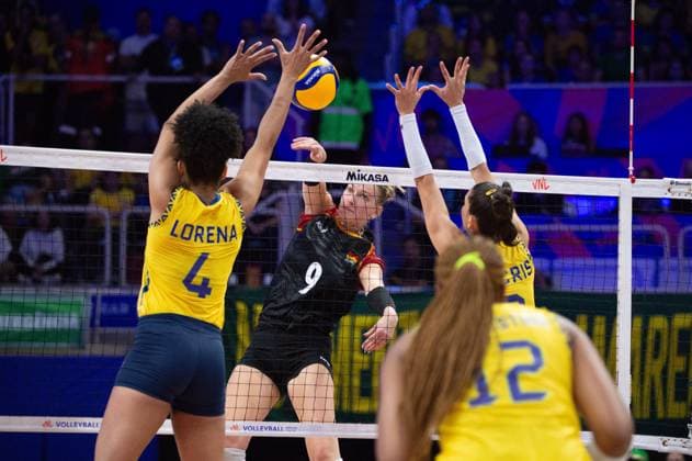 Germany vs Brazil RIO DE JANEIRO, RJ - 07.06.2025: GERMANY VS BRAZIL - Lina Alsmeier (GER), during a match valid for the Volleyball Nations League (VNL), held on June 7, 2025, at the Maracanazinho gym, in Rio de Janeiro, RJ, Brazil. (Photo: Renato Assis Fotoarena) x2750432x  RenatoxAssis