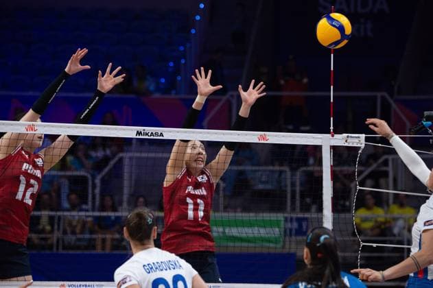 South Korea vs Czech Republic RIO DE JANEIRO, RJ - 07.06.2025: SOUTH KOREA VS CZECH REPUBLIC - Dahyeon Lee (KOR), Seoyoung Yuk (KOR), during a match valid for the Volleyball Nations League (VNL), held on June 7, 2025, at the Maracanazinho gym, in Rio de Janeiro, RJ, Brazil. (Photo: Renato Assis Fotoarena) x2750589x  RenatoxAssis