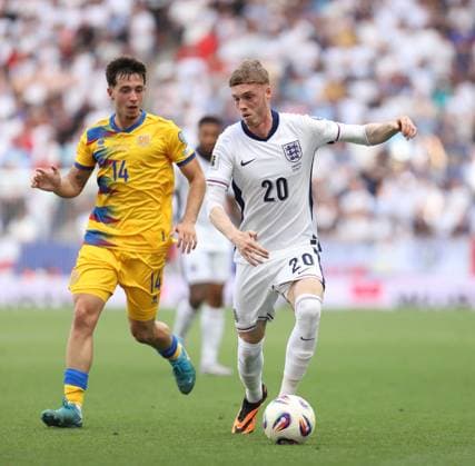 June 7, 2025, Sabadell, Barcelona, Spain: Barcelona Spain 07.06.2025 Aron Rodrigo (Andorra) and Cole Palmer ( England) battle for the ball during the European Qualifiers between Andorra and England at RCDE Stadium on 07 June 2025 in Barcelona. Sabadell Spain - ZUMAu50_ 20250607_zsp_u50_075 Copyright: xXavixUrgelesx