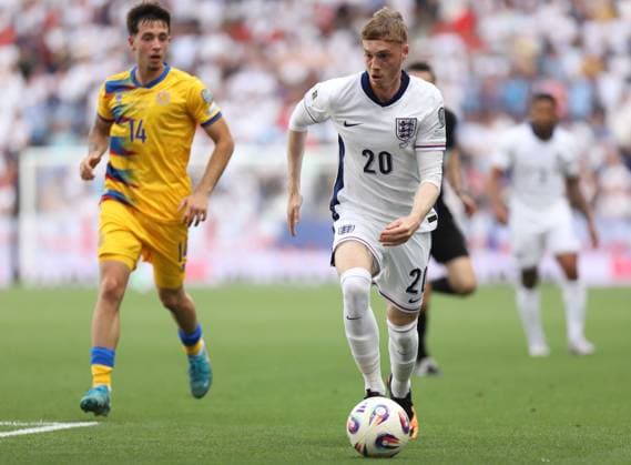 June 7, 2025, Sabadell, Barcelona, Spain: Barcelona Spain 07.06.2025 Aron Rodrigo (Andorra) and Cole Palmer ( England) battle for the ball during the European Qualifiers between Andorra and England at RCDE Stadium on 07 June 2025 in Barcelona. Sabadell Spain - ZUMAu50_ 20250607_zsp_u50_060 Copyright: xXavixUrgelesx