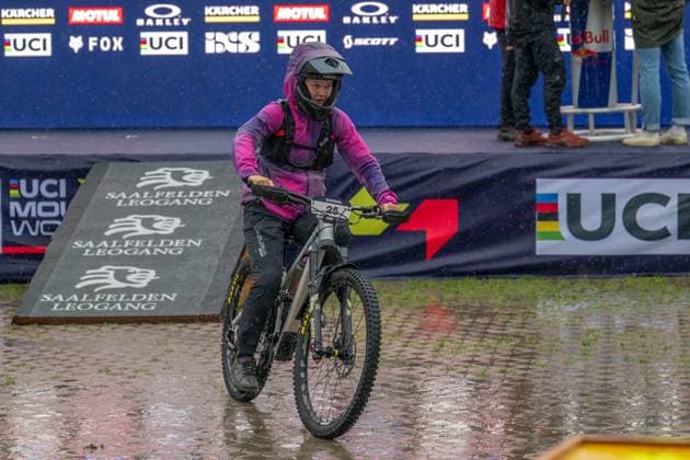 MOUNTAINBIKE - UCI MTB World Series LEOGANG,AUSTRIA,08.JUN.25 - CYCLING, MOUNTAIN BIKE - UCI Mountainbike World Cup, Enduro. Image shows Silja Geck (GER).  GEPAxpictures xWolfgangxKofler