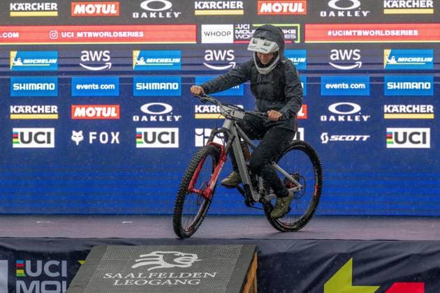 MOUNTAINBIKE - UCI MTB World Series LEOGANG,AUSTRIA,08.JUN.25 - CYCLING, MOUNTAIN BIKE - UCI Mountainbike World Cup, Enduro. Image shows Hanna Steinthaler (AUT).  GEPAxpictures xWolfgangxKofler