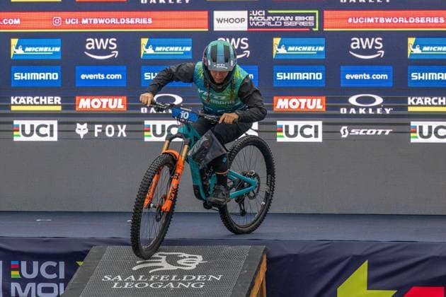 MOUNTAINBIKE - UCI MTB World Series LEOGANG,AUSTRIA,08.JUN.25 - CYCLING, MOUNTAIN BIKE - UCI Mountainbike World Cup, Enduro. Image shows George Swift (NZL).  GEPAxpictures xWolfgangxKofler