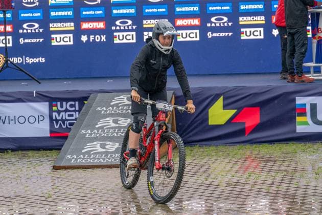 MOUNTAINBIKE - UCI MTB World Series LEOGANG,AUSTRIA,08.JUN.25 - CYCLING, MOUNTAIN BIKE - UCI Mountainbike World Cup, Enduro. Image shows Lily Planquart (FRA).  GEPAxpictures xWolfgangxKofler