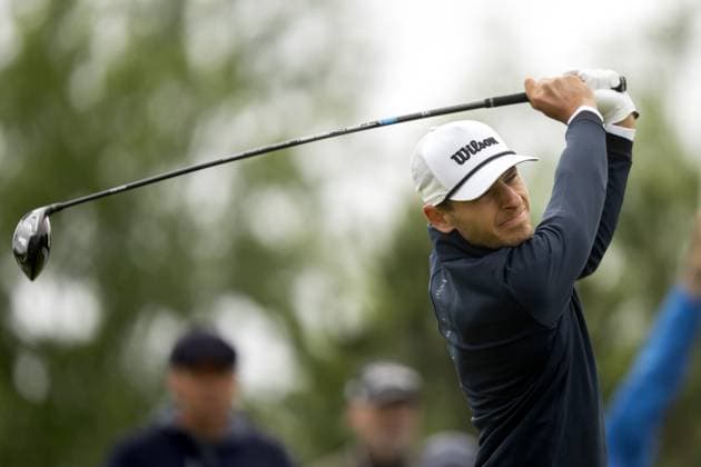 BADHOEVEDORP - Joakim Lagergren (SWE) in action on the final day of the KLM Open golf tournament at golf club The International. ANP SANDER KONING xVIxANPxSportx xxANPxIVx 529549069 originalFilename: 529549069.jpg