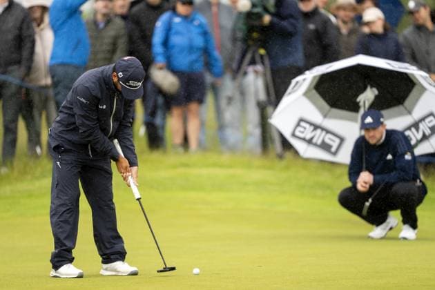 BADHOEVEDORP - Francesco Laporta (ITA) in action on the final day of the KLM Open golf tournament at golf club The International. ANP SANDER KONING xVIxANPxSportx xxANPxIVx 529549537 originalFilename: 529549537.jpg