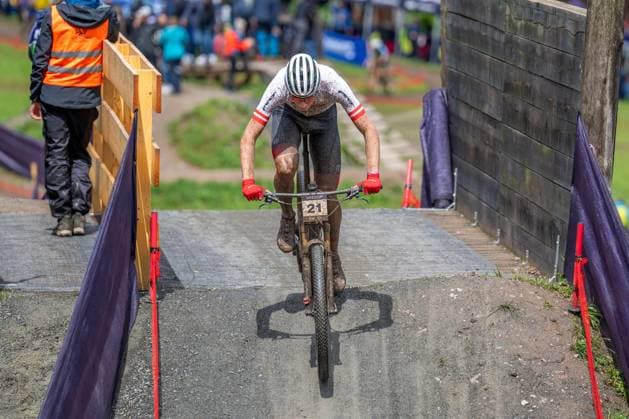 MOUNTAINBIKE - UCI MTB World Series LEOGANG,AUSTRIA,08.JUN.25 - CYCLING, MOUNTAIN BIKE - UCI Mountainbike World Cup, Cross-Country Olympic. Image shows Julius Scherrer (AUT).  GEPAxpictures xWolfgangxKofler