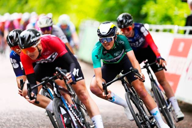 2025 Lloyds Tour of Britain Women Picture by Olly Hassell SWpix.com - 08 06 2025 - Cycling - UCI Women s World Tour - 2025 Lloyds Tour of Britain Women - Stage 4: The Glasgow Stage - Cat Ferguson (Movistar Team) Copyright: x xSWpix.comx(t axPhotographyxHubxLtd)xOllyxHassell SWpix.comx SWP-2944-0334