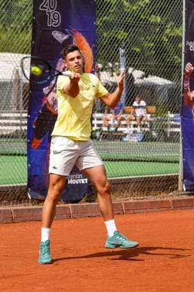 TENNIS : Open Sopra Steria - Lyon Villeurbanne 08 06 2025 Arthur GÃ a Ã l Ã chauffement lors du tournoi de tennis ATP, Tennis Herren Challenger Tour, Open Sopra Steria Ã Lyon-Villeurbanne, le 09 06 2025. Photo Sandrine Thesillat PsNewZ VilleurbanneFrance  Copyright: xSandrinexTHESILLATx