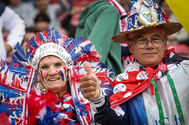Sport Bilder des Tages FOOTBALL : The UEFA Nations League third place play-off football match between Germany and France in Stuttgart, southwestern Germany on June 8, 2025. Ambiance avec des supporters de France  Copyright: xElyxandroxCEGARRAx