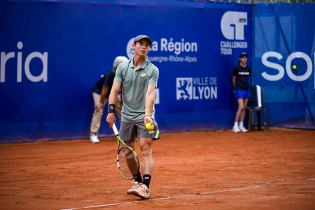 TENNIS : Open Sopra Steria - Lyon Villeurbanne 08 06 2025 Maxime Janvier (FRA) vs Mae Malige (FRA) lors des qualifications du tournoi de tennis ATP, Tennis Herren Challenger Tour, Open Sopra Steria Ã Lyon-Villeurbanne, le 09 06 2025. Photo Sandrine Thesillat PsNewZ VilleurbanneFrance  Copyright: xSandrinexTHESILLATx