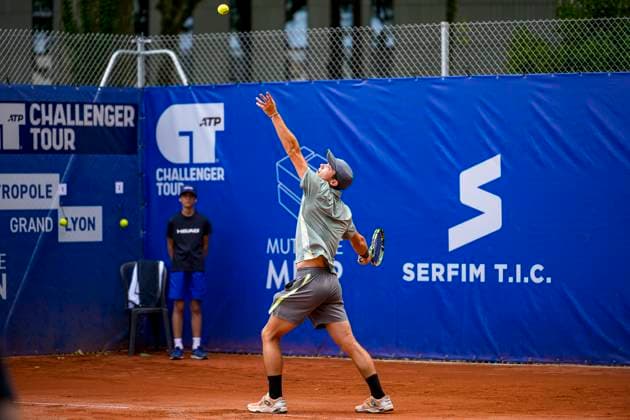 TENNIS : Open Sopra Steria - Lyon Villeurbanne 08 06 2025 Maxime Janvier (FRA) vs Mae Malige (FRA) lors des qualifications du tournoi de tennis ATP, Tennis Herren Challenger Tour, Open Sopra Steria Ã Lyon-Villeurbanne, le 09 06 2025. Photo Sandrine Thesillat PsNewZ VilleurbanneFrance  Copyright: xSandrinexTHESILLATx