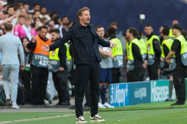 UEFA Nations League match for 3rd place 24 25 Germany France on 08 06 2025 at the MHP Arena in Stuttgart Coach Julian Nagelsmann Germany dissatisfied, disappointed, disappointed, dejected MH