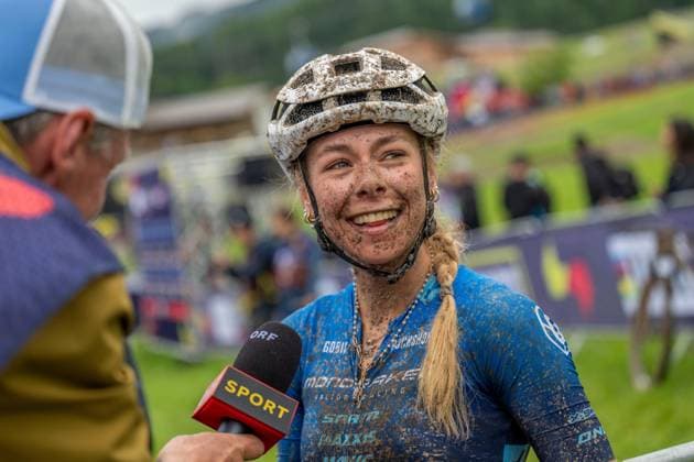 MOUNTAINBIKE - UCI MTB World Series LEOGANG,AUSTRIA,08.JUN.25 - CYCLING, MOUNTAIN BIKE - UCI Mountainbike World Cup, Cross-Country Olympic. Image shows Tamara Wiedmann (AUT).  GEPAxpictures xWolfgangxKofler
