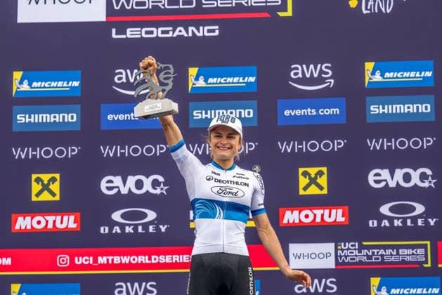 MOUNTAINBIKE - UCI MTB World Series LEOGANG,AUSTRIA,08.JUN.25 - CYCLING, MOUNTAIN BIKE - UCI Mountainbike World Cup, Cross-Country Olympic. Image shows Samara Maxwell (NZL).  GEPAxpictures xWolfgangxKofler