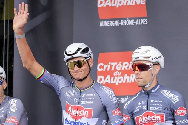 Criterium du Dauphine 2025 - Stage 1 - France VAN DER POEL Mathieu, Alpecin - Deceuninck, during the presentation Team, during the Criterium du Dauphine, Stage 1, Domerat - Montlucon - 195,8 km during Criterium du Dauphine 2025 - Stage 1, Street Cycling race in Domerat, France on June 8, 2025. The 2025 Criterium du Dauphine is a Road cycling, Rad, Radsport, Strasse stage race takes place between 8 and 15 June in the Dauphine region. It is the 77th edition of Criterium du Dauphine and the 23rd race of the 2025 UCI World Tour. Photo by Stefano Cavasino IPA ABACAPRESS.COM Domerat France Copyright: xIPAxSport ABACAx