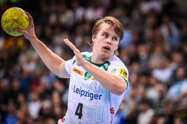 Andri Mar Runarsson SC DHfK Leipzig, 04 GER, TVB Stuttgart SC DHfK Leipzig, DAIKIN HBL, Handball, Bundesliga, 34 Matchday, Season 2024 2025, 08 06 2025 GER, TVB Stuttgart SC DHfK Leipzig, DAIKIN HBL, Handball, Bundesliga, 34 Matchday, Season 2024 2025, 08 06 2025 Stuttgart Copyright: xSandyxDinkelackerx EP_SDR