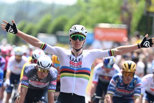 08-06-2025 Criterium Du Dauphine Libere; Tappa 01 Domerat - Montlucon; 2025, Uae Team Emirates - Xrg; Pogacar, Tadej; Montlucon; 