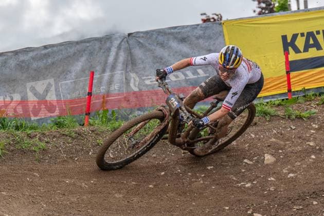 MOUNTAINBIKE - UCI MTB World Series LEOGANG,AUSTRIA,08.JUN.25 - CYCLING, MOUNTAIN BIKE - UCI Mountainbike World Cup, Cross-Country Olympic. Image shows Laura Stigger (AUT).  GEPAxpictures xWolfgangxKofler