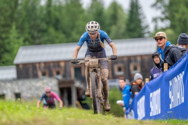 MOUNTAINBIKE - UCI MTB World Series LEOGANG,AUSTRIA,08.JUN.25 - CYCLING, MOUNTAIN BIKE - UCI Mountainbike World Cup, Cross-Country Olympic. Image shows Tamara Wiedmann (AUT).  GEPAxpictures xWolfgangxKofler