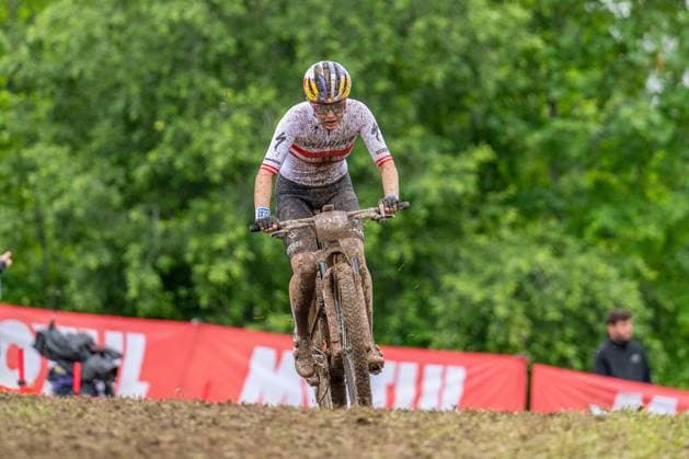 MOUNTAINBIKE - UCI MTB World Series LEOGANG,AUSTRIA,08.JUN.25 - CYCLING, MOUNTAIN BIKE - UCI Mountainbike World Cup, Cross-Country Olympic. Image shows Laura Stigger (AUT).  GEPAxpictures xWolfgangxKofler