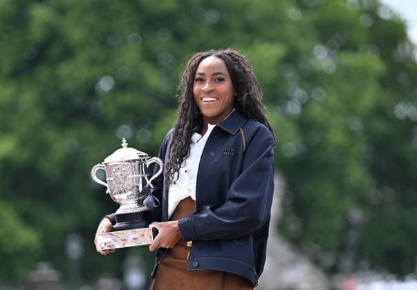 French Open winner Coco Gauff photocall in Paris PARIS, FRANCE - JUNE 8: Coco Gauff of U.S. poses with the Coupe Suzanne Lenglen trophy during a photocall after her victory over Aryna Sabalenka in the Women’s Singles Final match of the 2025 French Open Tennis tournament on Place de la Concorde in Paris on June 08, 2025. Mustafa Yalcin Anadolu Paris France. Editorial use only. Please get in touch for any other usage.  Copyright: x2025xAnadoluxMustafaxYalcinx