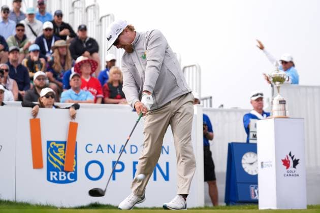 RBC Canadian Open 2025 - Final Round CALEDON, CANADA - JUNE 8 : Charley Hoffman of the United States hits his tee shot on the 1st hole during the final round of the RBC Canadian Open 2025 at TPC Toronto at Osprey Valley in Caledon, Ontario, Canada on June 8, 2025. Mert Alper Dervis Anadolu Ontario Canada. Editorial use only. Please get in touch for any other usage.  Copyright: x2025xAnadoluxMertxAlperxDervisx