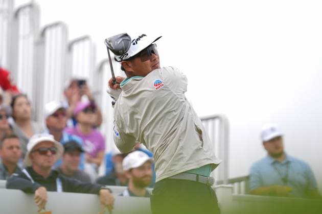 RBC Canadian Open 2025 - Final Round CALEDON, CANADA - JUNE 8 : Ryo Hisatsune of Japan hits his tee shot on the 1st hole during the final round of the RBC Canadian Open 2025 at TPC Toronto at Osprey Valley in Caledon, Ontario, Canada on June 8, 2025. Mert Alper Dervis Anadolu Caledon Canada. Editorial use only. Please get in touch for any other usage.  Copyright: x2025xAnadoluxMertxAlperxDervisx