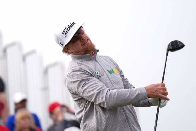 RBC Canadian Open 2025 - Final Round CALEDON, CANADA - JUNE 8 : Charley Hoffman of the United States gestures after hitting his tee shot on the 1st hole during the final round of the RBC Canadian Open 2025 at TPC Toronto at Osprey Valley in Caledon, Ontario, Canada on June 8, 2025. Mert Alper Dervis Anadolu Ontario Canada. Editorial use only. Please get in touch for any other usage.  Copyright: x2025xAnadoluxMertxAlperxDervisx