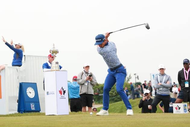 RBC Canadian Open CALEDON, ONTARIO-JUNE 8 Thorbjorn Olesen of Denmark plays his tee shot on the first hole during the final round of the RBC Canadian Open at TPC Toronto at Osprey Valley in Caledon, Ontario, Canada on Sunday, June 8, 2025. Caledon Ontario United States  Copyright: xJorgexLemusx originalFilename:lemus-rbccanad250608_npF6J.jpg