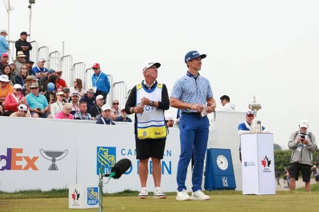 RBC Canadian Open CALEDON, ONTARIO-JUNE 8 Thorbjorn Olesen of Denmark waits on the first hole during the final round of the RBC Canadian Open at TPC Toronto at Osprey Valley in Caledon, Ontario, Canada on Sunday, June 8, 2025. Caledon Ontario United States  Copyright: xJorgexLemusx originalFilename:lemus-rbccanad250608_npQHP.jpg