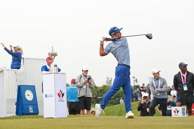RBC Canadian Open CALEDON, ONTARIO-JUNE 8 Thorbjorn Olesen of Denmark plays his tee shot on the first hole during the final round of the RBC Canadian Open at TPC Toronto at Osprey Valley in Caledon, Ontario, Canada on Sunday, June 8, 2025. Caledon Ontario United States  Copyright: xJorgexLemusx originalFilename:lemus-rbccanad250608_npVMq.jpg