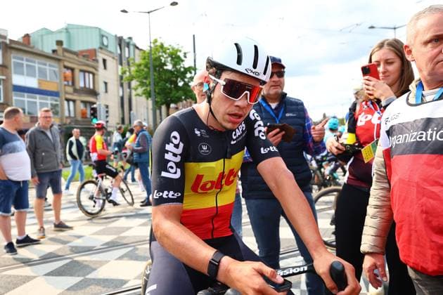 Belgian Arnaud De Lie of Lotto Cycling Team pictured after the Brussels Cycling Classic one day cycling race, 205,1 km from and to Brussels, Sunday 08 June 2025. DAVIDxPINTENS  x126450466x