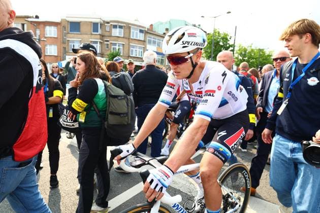 Belgian Tim Merlier of Soudal Quick-Step celebrates after winning the Brussels Cycling Classic one day cycling race, 205,1 km from and to Brussels, Sunday 08 June 2025. DAVIDxPINTENS  x126450735x
