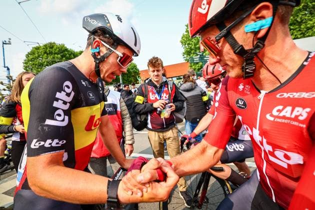 Belgian Arnaud De Lie of Lotto Cycling Team pictured after the Brussels Cycling Classic one day cycling race, 205,1 km from and to Brussels, Sunday 08 June 2025. DAVIDxPINTENS  x126452526x