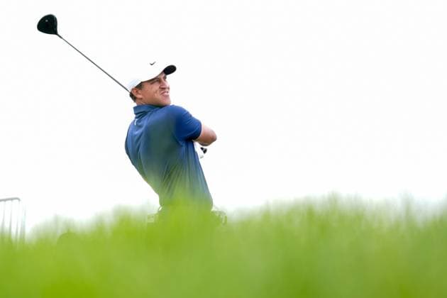 RBC Canadian Open 2025 - Final Round CALEDON, CANADA - JUNE 8 : Cameron Champ of the United States hits his tee shot on the 1st hole during the final round of the RBC Canadian Open 2025 at TPC Toronto at Osprey Valley in Caledon, Ontario, Canada on June 8, 2025. Mert Alper Dervis Anadolu Ontario Canada. Editorial use only. Please get in touch for any other usage.  Copyright: x2025xAnadoluxMertxAlperxDervisx