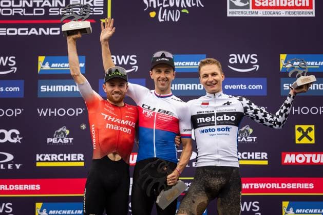 Czech biker Ondrej Cink, at the age of 34, won the UCI Mountain Bike World Cup in the Olympic Cross-Country discipline for the first time. He triumphed on the track in Leogang, Austria, June 8, 2025. (CTKxPhoto MichalxCerveny) CTKPhotoF202506080008801  CTKPhotoF202506080008801