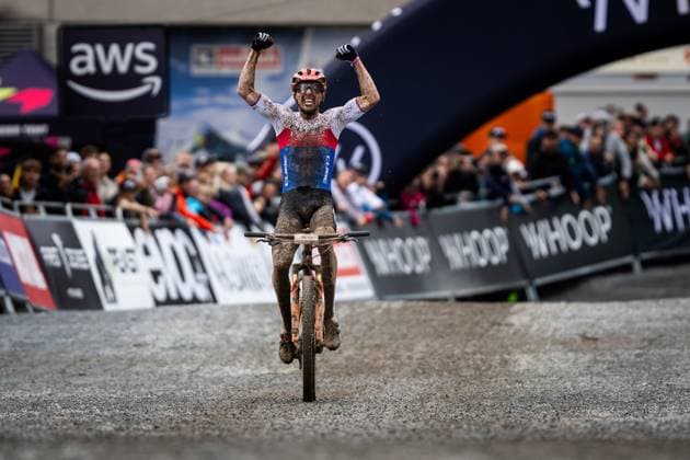 Czech biker Ondrej Cink, at the age of 34, won the UCI Mountain Bike World Cup in the Olympic Cross-Country discipline for the first time. He triumphed on the track in Leogang, Austria, June 8, 2025. (CTKxPhoto MichalxCerveny) CTKPhotoF202506080008901  CTKPhotoF202506080008901