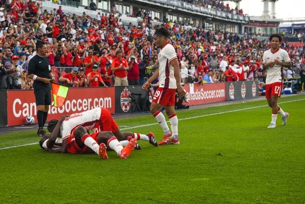 Canadian Shield match between Canada and Ukraine at BMO Field Featuring: Jonathan David, Nathan Saliba, Tajon Buchanan, Promise David Where: Toronto, Canada When: 07 Jun 2025 Credit: Captive Camera Cover Images EDITORIAL USE ONLY. NOT FOR USE BY NEWSPAPERS BASED IN THE UK. Copyright: xx coverimg54829769