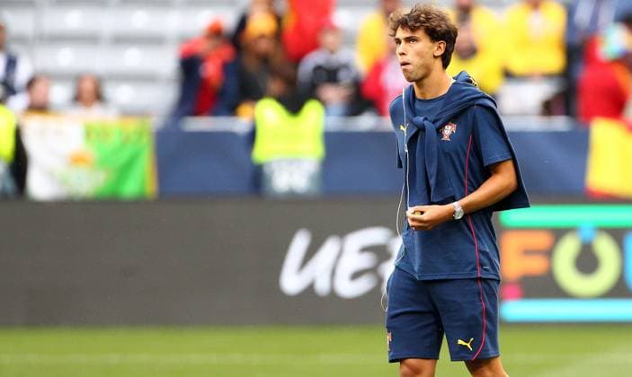 Joao Felix , UEFA Nations League Finale Portugal-Spanien, Fußball , in der Allianz Arena Stadion , München , Bayern , Deutschland . Juni 08, 2025 . Photo by: Omar Bellandi Ipa Photo Pressefoto DENL Copyright: xOmarxBellandix