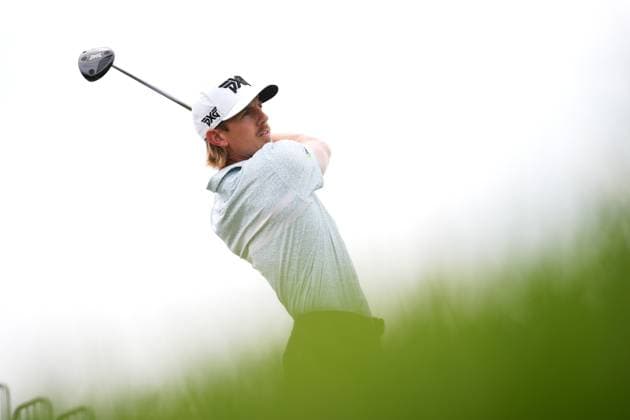 RBC Canadian Open 2025 - Final Round CALEDON, CANADA - JUNE 8 : Jake Knapp of the United States hits his tee shot during the final round of the RBC Canadian Open 2025 at TPC Toronto at Osprey Valley in Caledon, Ontario, Canada on June 8, 2025. Mert Alper Dervis Anadolu Ontario Canada. Editorial use only. Please get in touch for any other usage.  Copyright: x2025xAnadoluxMertxAlperxDervisx