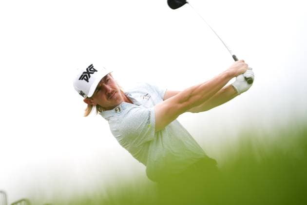 RBC Canadian Open 2025 - Final Round CALEDON, CANADA - JUNE 8 : Jake Knapp of the United States hits his tee shot during the final round of the RBC Canadian Open 2025 at TPC Toronto at Osprey Valley in Caledon, Ontario, Canada on June 8, 2025. Mert Alper Dervis Anadolu Ontario Canada. Editorial use only. Please get in touch for any other usage.  Copyright: x2025xAnadoluxMertxAlperxDervisx
